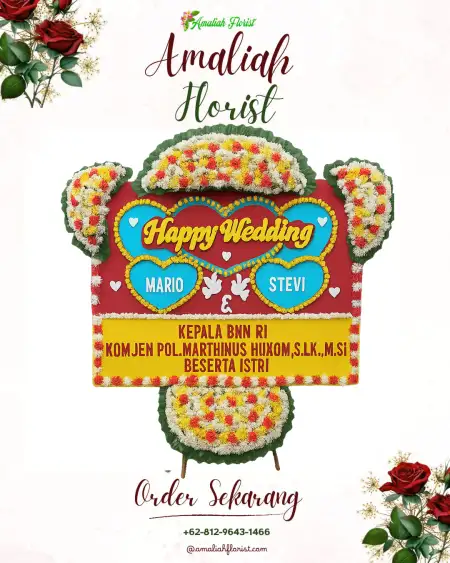 Papan Bunga Pernikahan Wanasaraya